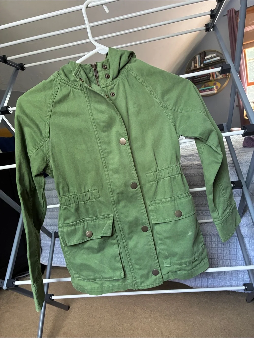 GAP Olive Green Hooded Utility Jacket for Kids